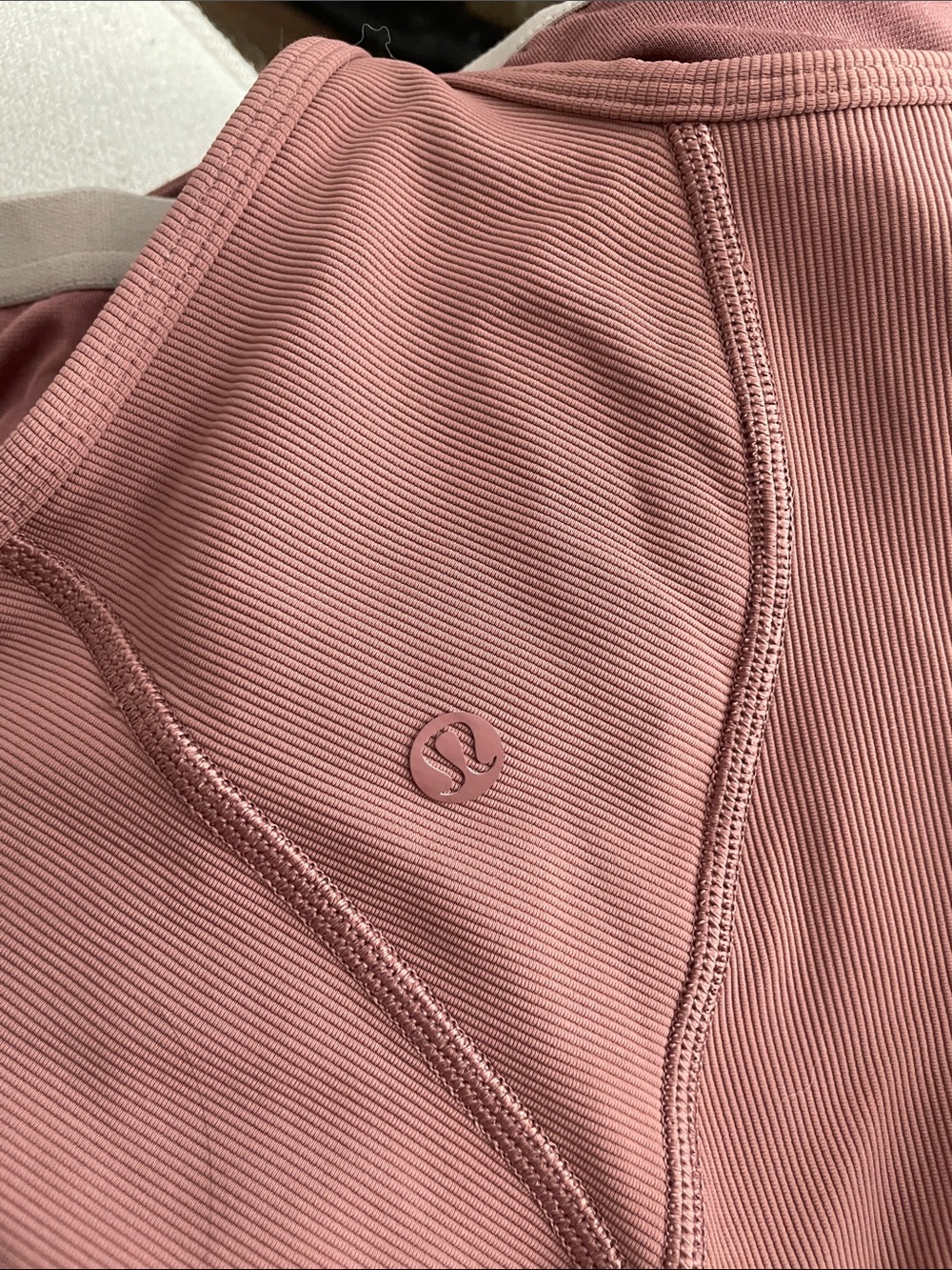 lululemon athletica Pink Ribbed Contoured Yoga Unitard Scoop-Neck Romper Size 0 - Picture 8 of 8
